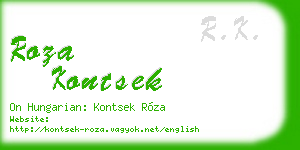roza kontsek business card